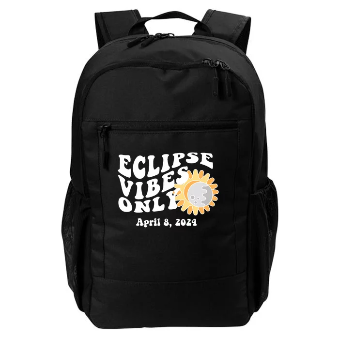 April 8 2024 Eclipse Vibes Only Cute Retro Solar Eclipse Daily Commute Backpack