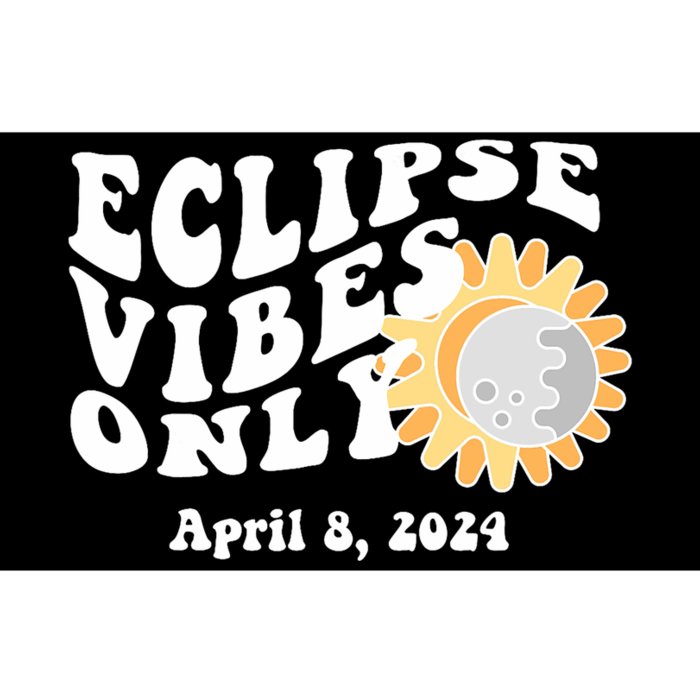 April 8 2024 Eclipse Vibes Only Cute Retro Solar Eclipse Bumper Sticker