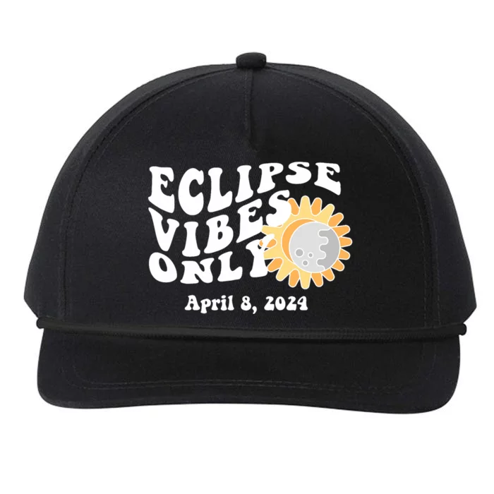 April 8 2024 Eclipse Vibes Only Cute Retro Solar Eclipse Snapback Five-Panel Rope Hat