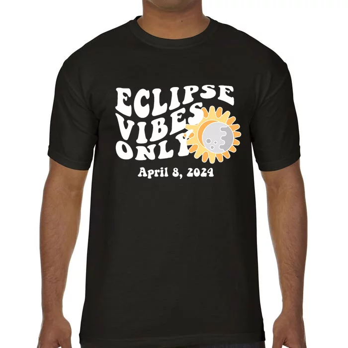 April 8 2024 Eclipse Vibes Only Cute Retro Solar Eclipse Comfort Colors T-Shirt