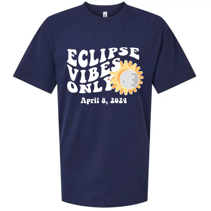 April 8 2024 Eclipse Vibes Only Cute Retro Solar Eclipse Sueded Cloud Jersey T-Shirt