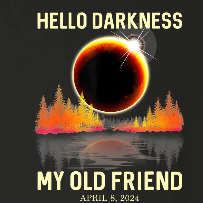 April 8 2024 Hello Darkness My Old Friend Eclipse Toddler Long Sleeve Shirt