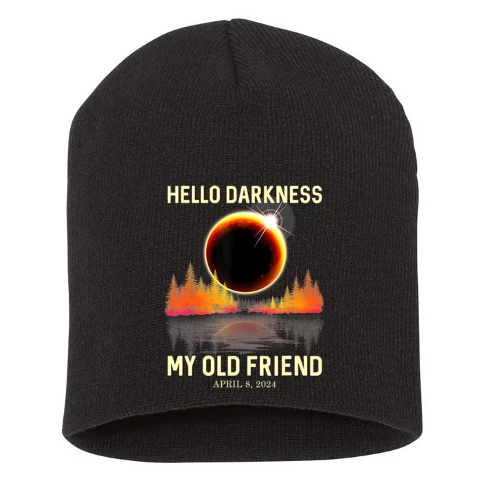 April 8 2024 Hello Darkness My Old Friend Eclipse Short Acrylic Beanie