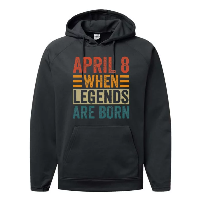 April 8 Birthday Solar Eclipse Performance Fleece Hoodie