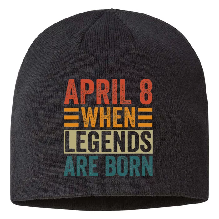 April 8 Birthday Solar Eclipse 8 1/2in Sustainable Knit Beanie