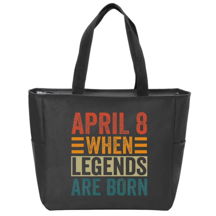 April 8 Birthday Solar Eclipse Zip Tote Bag