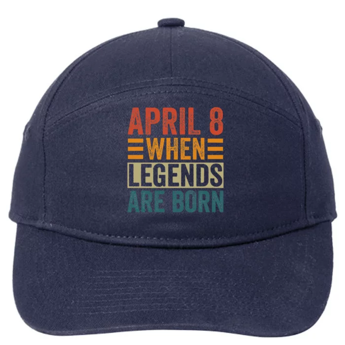 April 8 Birthday Solar Eclipse 7-Panel Snapback Hat