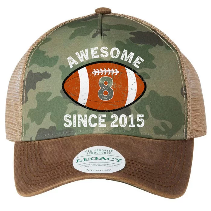 Awesome 8 Since 2015 Football Birthday Player Vintage Retro Legacy Tie Dye Trucker Hat