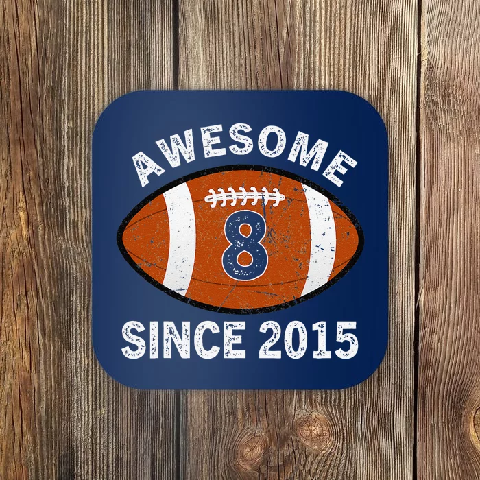 Awesome 8 Since 2015 Football Birthday Player Vintage Retro Coaster