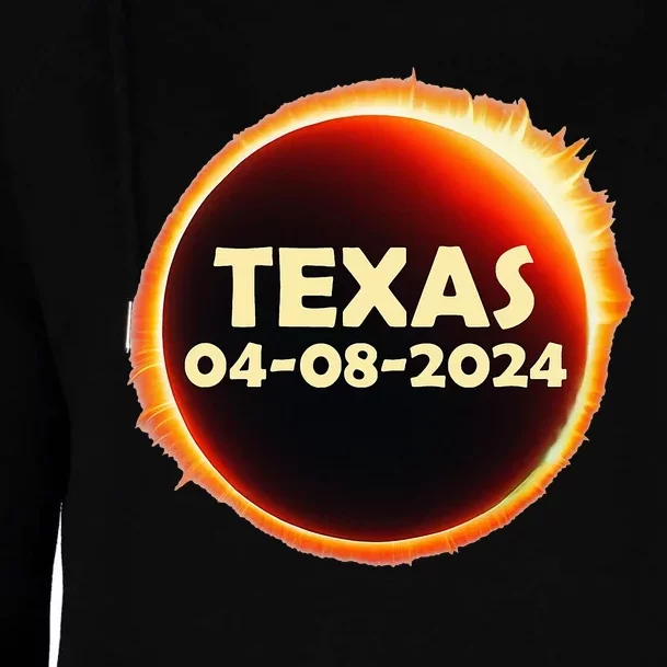 April 8 Totality Texas Womens Funnel Neck Pullover Hood