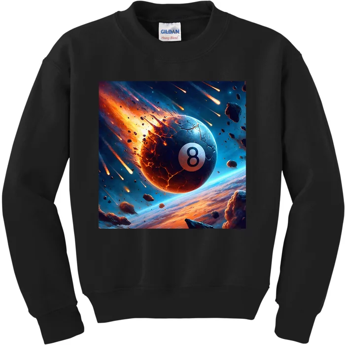 Apophis 99942 Impact 2029 Awakening 8 Ball Billiard Apophis Kids Sweatshirt