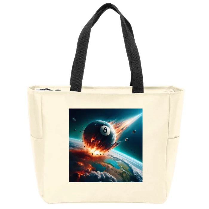 Apophis 99942 Impact 2029 Awakening 8 Ball Billiard Zip Tote Bag