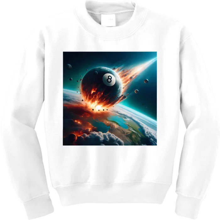 Apophis 99942 Impact 2029 Awakening 8 Ball Billiard Kids Sweatshirt