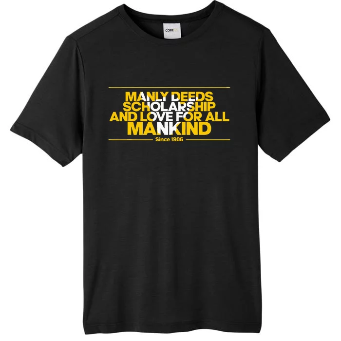 Alpha African 1906 Manly Deeds Scholarship Love Mankind ChromaSoft Performance T-Shirt