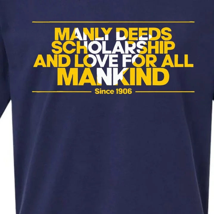 Alpha African 1906 Manly Deeds Scholarship Love Mankind Sueded Cloud Jersey T-Shirt