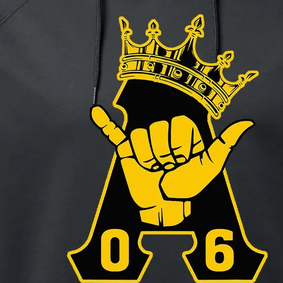 Alpha African 1906 Fraternity Hand Sign Crown Performance Fleece Hoodie