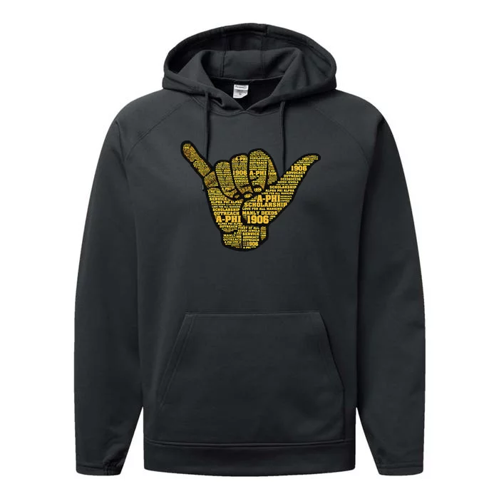 Alpha African 1906 Fraternity Information Description Performance Fleece Hoodie