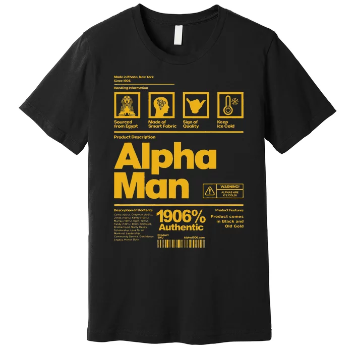 Alpha African 1906 Fraternity Information Description Premium T-Shirt