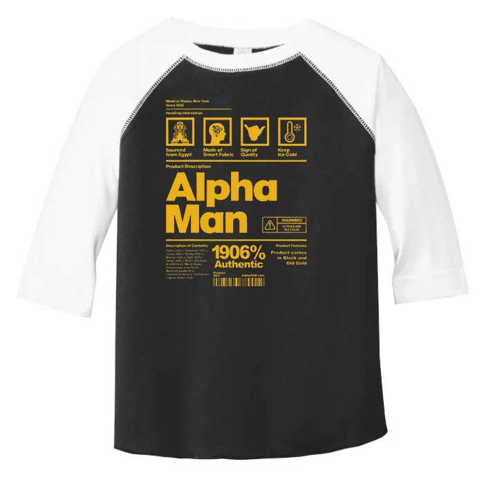 Alpha African 1906 Fraternity Information Description Toddler Fine Jersey T-Shirt