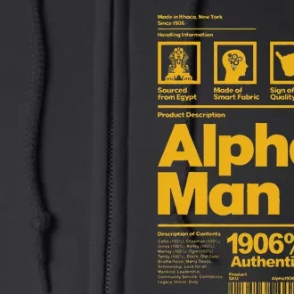 Alpha African 1906 Fraternity Information Description Full Zip Hoodie