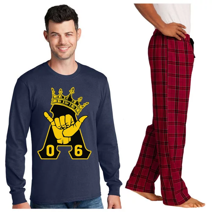 Alpha African 1906 Fraternity Hand Sign Crown Long Sleeve Pajama Set