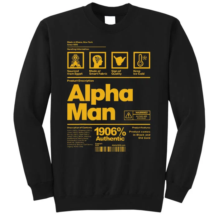 Alpha African 1906 Fraternity Information Description Tall Sweatshirt