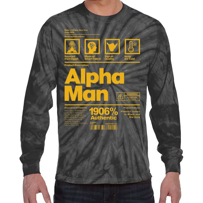 Alpha African 1906 Fraternity Information Description Tie-Dye Long Sleeve Shirt