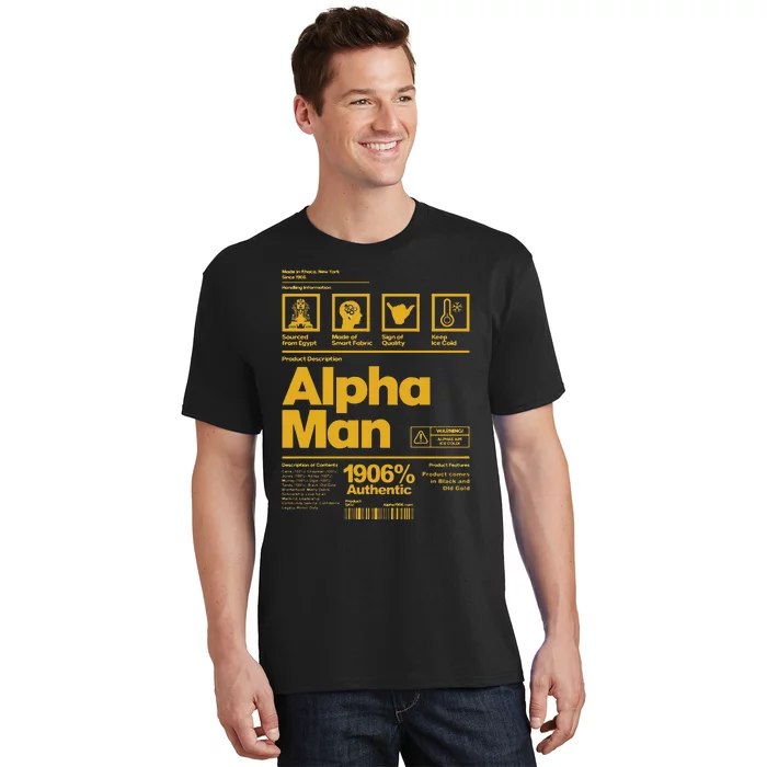 Alpha African 1906 Fraternity Information Description T-Shirt