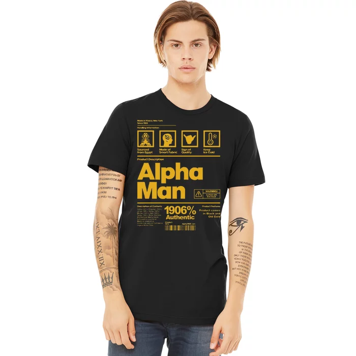 Alpha African 1906 Fraternity Information Description Premium T-Shirt