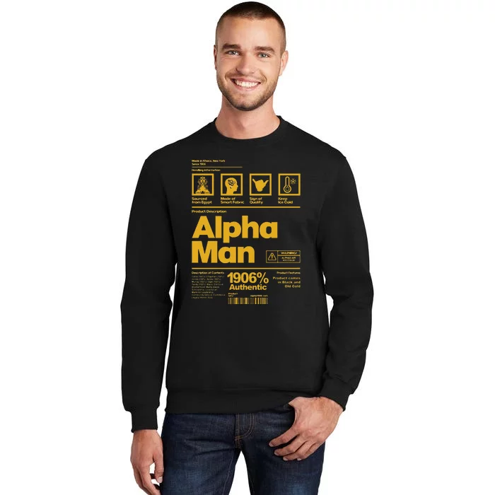 Alpha African 1906 Fraternity Information Description Tall Sweatshirt