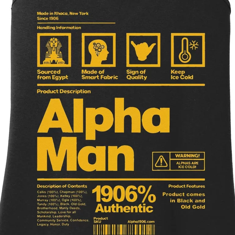 Alpha African 1906 Fraternity Information Description Ladies Essential Tank