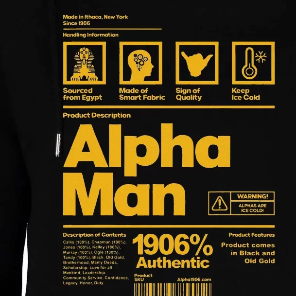 Alpha African 1906 Fraternity Information Description Womens Funnel Neck Pullover Hood