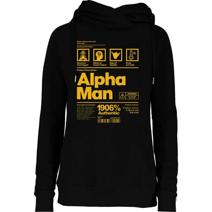 Alpha African 1906 Fraternity Information Description Womens Funnel Neck Pullover Hood