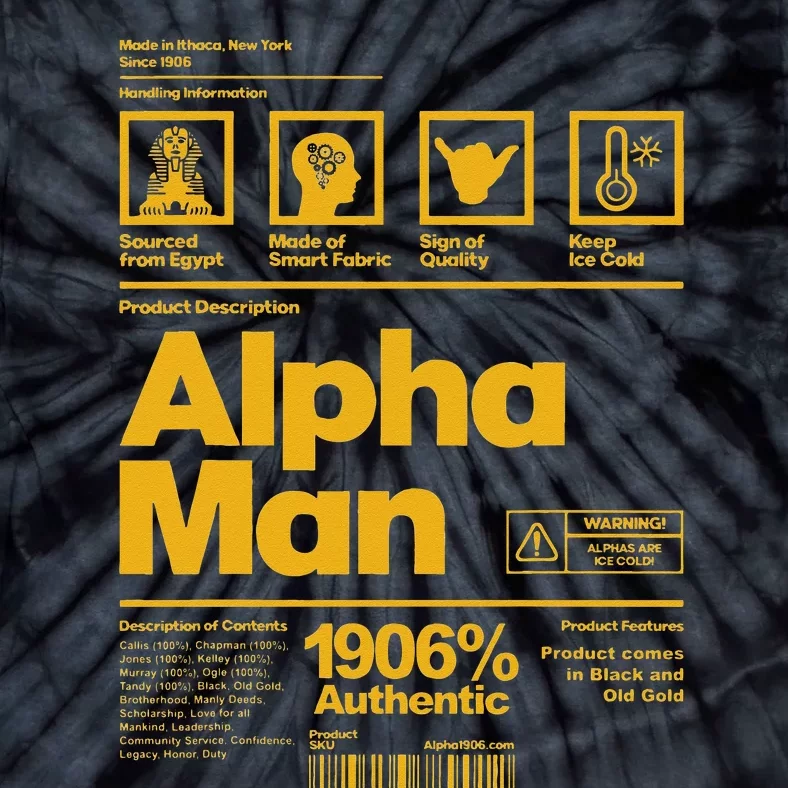 Alpha African 1906 Fraternity Information Description Tie-Dye T-Shirt