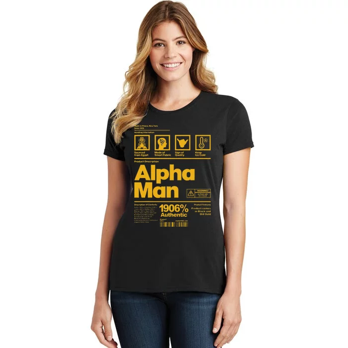 Alpha African 1906 Fraternity Information Description Women's T-Shirt