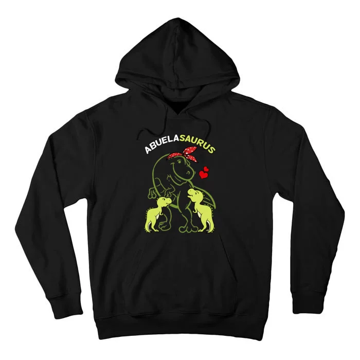 Abuelasaurus Abuela 2 Dinosaur Mother's Day Tall Hoodie