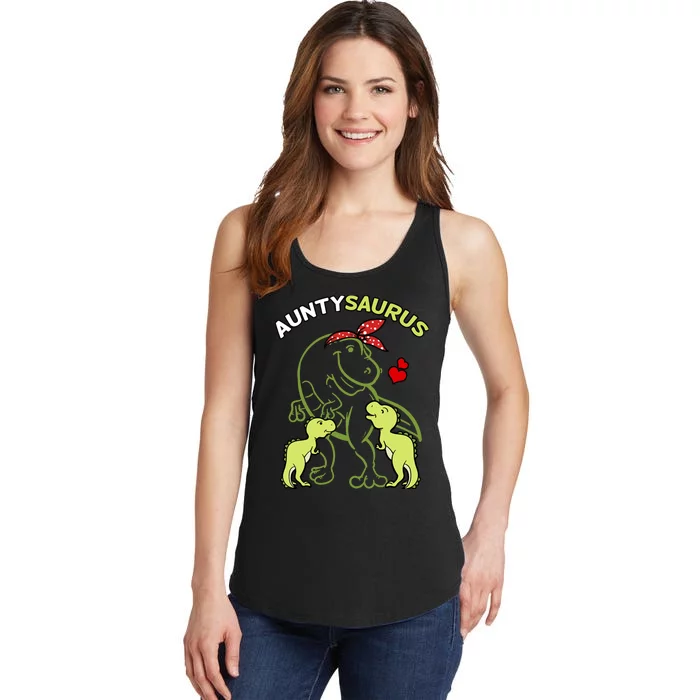 Auntysaurus Aunty 2 Dinosaur Aunt & Uncles Day Ladies Essential Tank