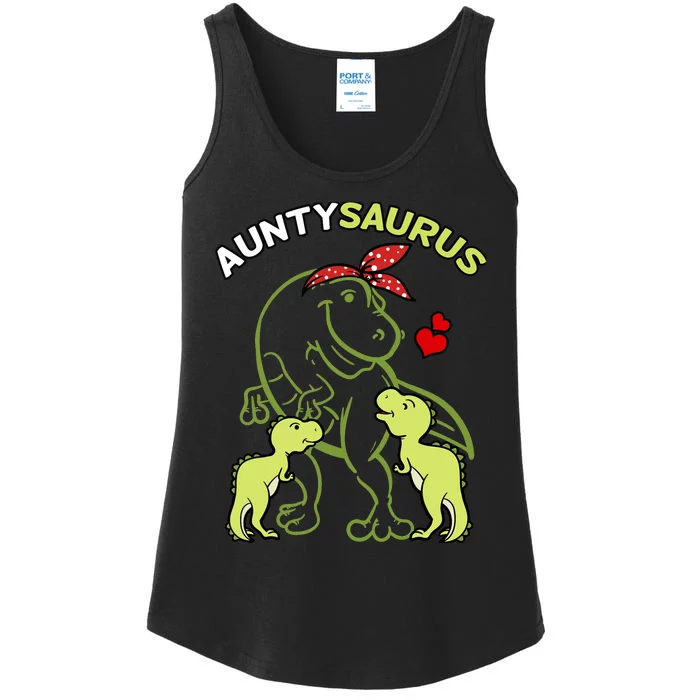 Auntysaurus Aunty 2 Dinosaur Aunt & Uncles Day Ladies Essential Tank