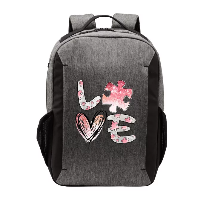 Autism Awareness 2024 Valentines Day Cute Puzzle Autism Vector Backpack