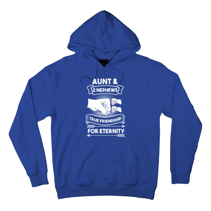 Aunt And 2 Nephews True Friendship For Eternity Aunts Nieces Funny Gift Hoodie