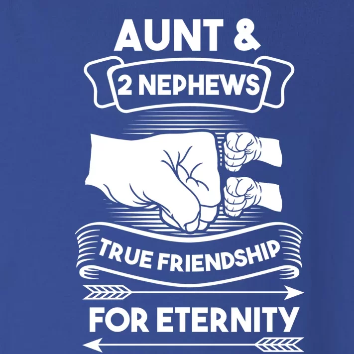 Aunt And 2 Nephews True Friendship For Eternity Aunts Nieces Funny Gift Toddler Long Sleeve Shirt