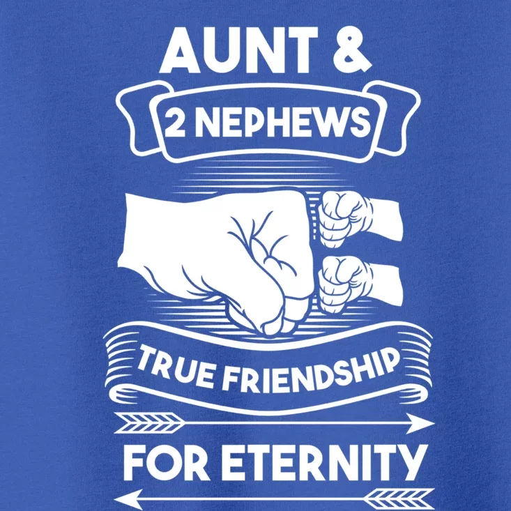 Aunt And 2 Nephews True Friendship For Eternity Aunts Nieces Funny Gift Toddler T-Shirt