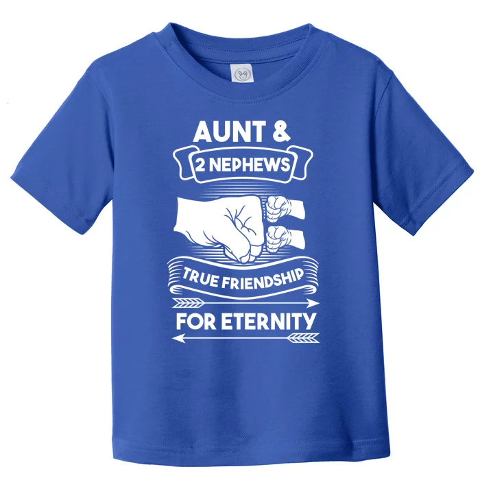 Aunt And 2 Nephews True Friendship For Eternity Aunts Nieces Funny Gift Toddler T-Shirt