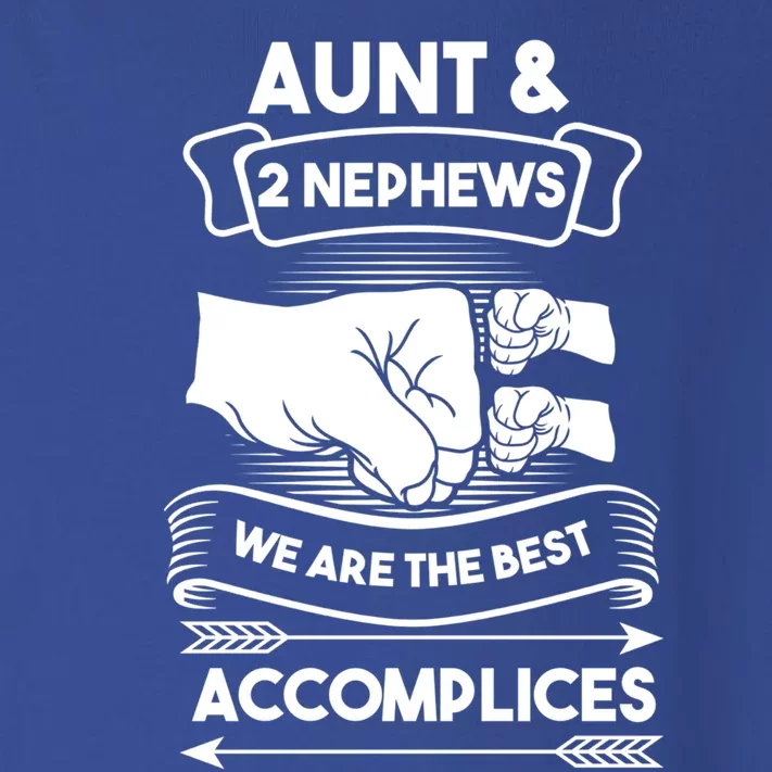 Aunt And 2 Nephews We Are The Best Accomplices Aunts Nieces Gift Toddler Long Sleeve Shirt