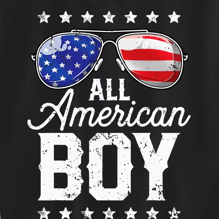 All American 4th Of July USA Sunglasses Family Matching Kids Sweatshirt