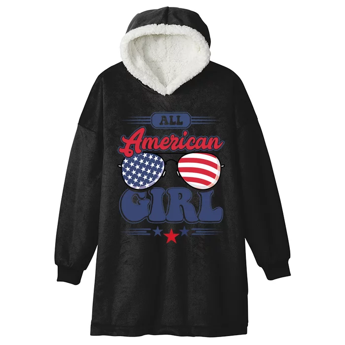 All American 4th Of July Family Matching Hooded Wearable Blanket