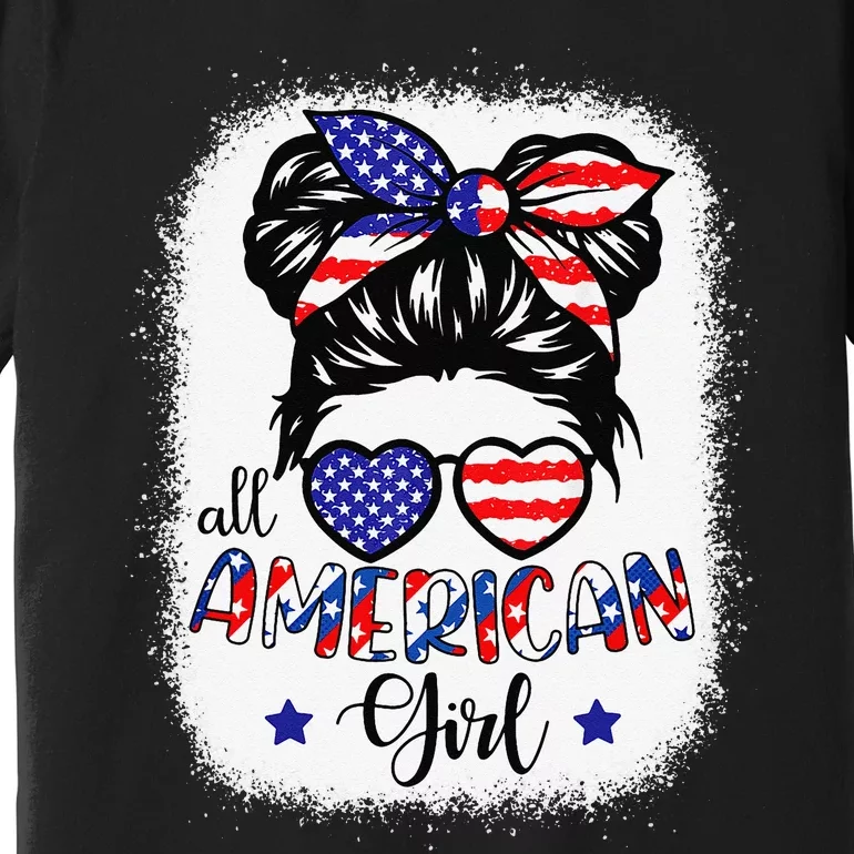 All American 4th of July Bleached Daughter USA Premium T-Shirt