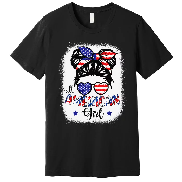 All American 4th of July Bleached Daughter USA Premium T-Shirt