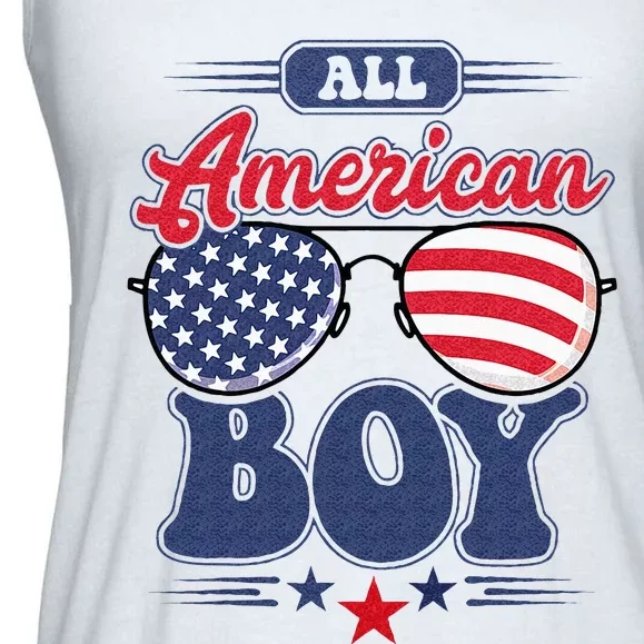 All American 4th Of July Family Matching Ladies Essential Flowy Tank