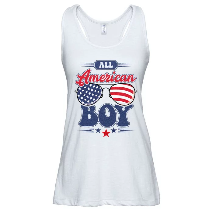 All American 4th Of July Family Matching Ladies Essential Flowy Tank